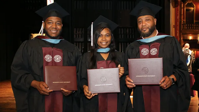 Dad, son, and daughter graduate together and earn their master’s degrees in education